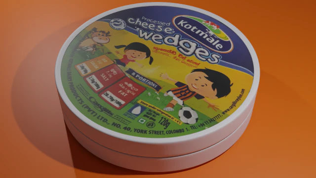 Сыр Котмале Оболочка коробки бесплатно Бесплатная низкополигональная 3D Модель .c4d .max .obj .3ds .fbx .stl .blend 