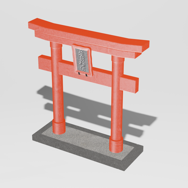 Torii Gate 3D Модель .c4d .max .obj .3ds .fbx .stl .blend 