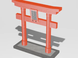 도리이 게이트 3D 모델