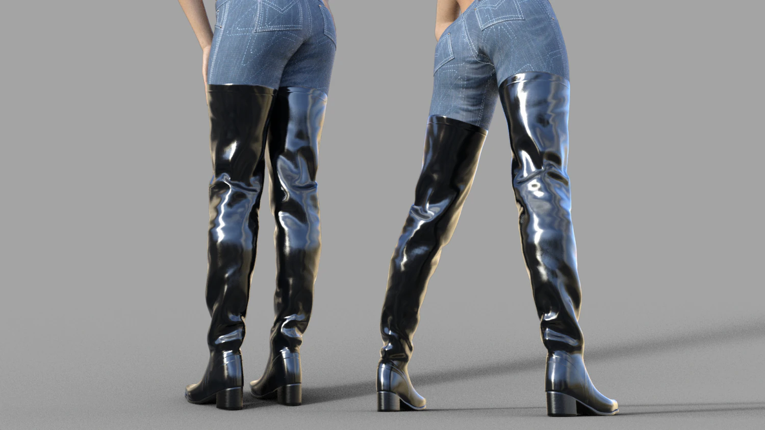 Acquo Boots 3D Model .c4d .max .obj .3ds .fbx .stl .blend