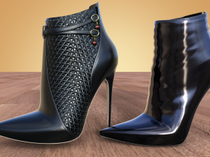 Stylish ankle boots two pairs 3D Модель