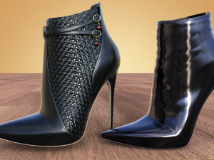 Stylish ankle boots two pairs 3D Model