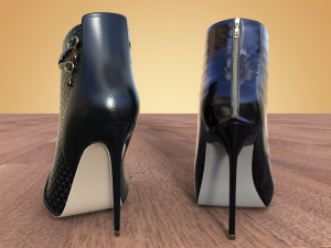 Stylish ankle boots two pairs 3D Model