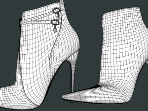 Stylish ankle boots two pairs 3D Model