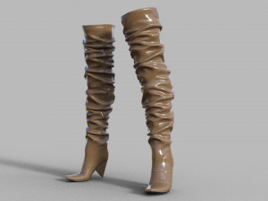 Knee high boots Model 3D