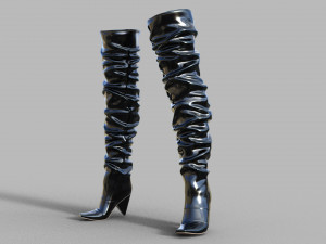 Knee high boots Model 3D