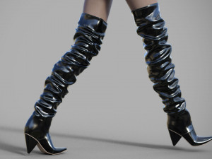 Knee high boots Model 3D