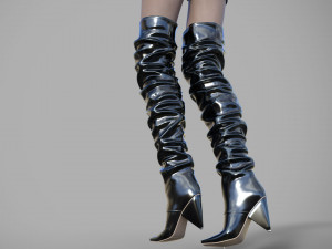 Knee high boots Model 3D