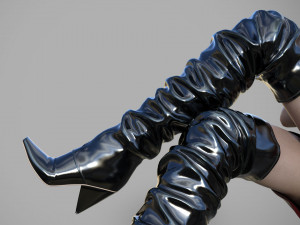 Knee high boots Model 3D