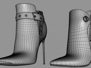 Stylish ankle boots two pairs 2 Model 3D
