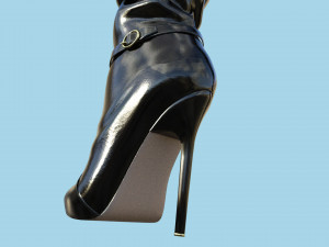 Stylish Womens Boots Treads 3D Model
