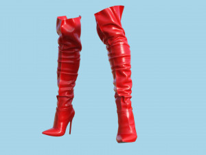 Stylish Womens Boots Treads 3D Model