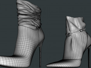 Gianmarco lorenzi platform stiletto high heels patent leather bootie 3D Модель