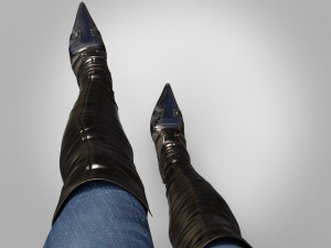 GIANMARCO LORENZI pointy toe high heels boots Modelo 3D