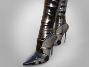 GIANMARCO LORENZI pointy toe high heels boots Modelo 3D
