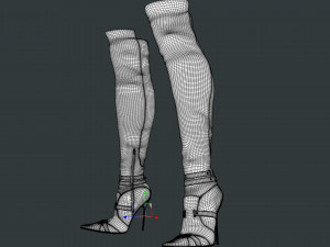 GIANMARCO LORENZI pointy toe high heels boots Modelo 3D