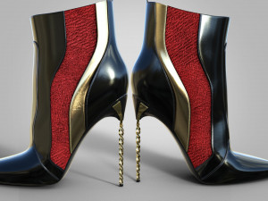 Stylish ankle boots two pairs3 3D Модель