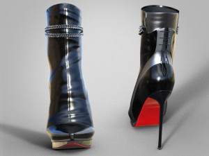 Stylish ankle boots two pairs3 3D Модель