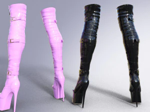 Over the knee boots high 3D Model