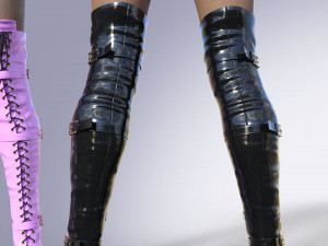 Over the knee boots high 3D Model