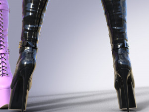 Over the knee boots high 3D Model
