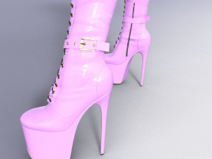 Over the knee boots high 3D Model