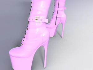 Over the knee boots high 3D Model