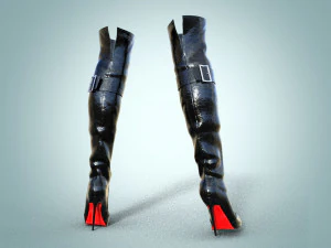 Knee high boots Paulo Biondini 3D Model