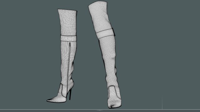 Knee high boots Paulo Biondini 3D Model in Clothing 3DExport