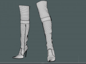 Knee high boots Paulo Biondini 3D मॉडल