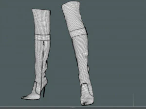 Knee high boots Paulo Biondini 3D Model