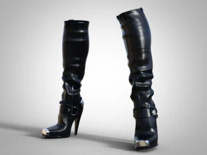 Sepatu bot wanita bergaya GIANMARCO LORENZI Model 3D