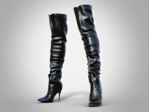 High boots over the knee boots 3D Модель