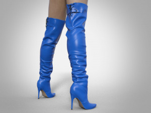 High boots over the knee boots 3D Модель