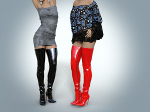 High boots over the knee boots Fernando Berlin Modelo 3D
