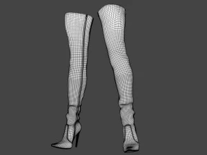 High boots over the knee boots Fernando Berlin 3D Model