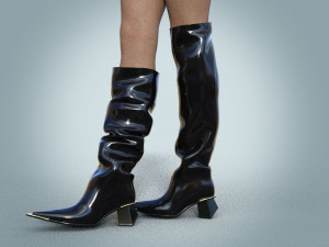 Stylish High Boots Model 3D