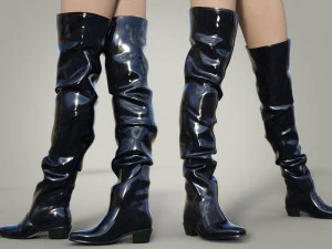 Over the knee bootsVitorian era 3D Model