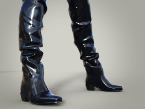 Over the knee bootsVitorian era 3D Модель