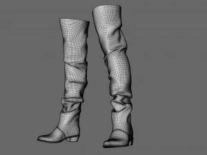 Over the knee bootsVitorian era 3D Model