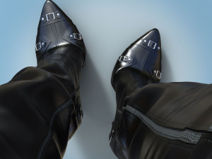 High boots over the knee boots style 3D Model