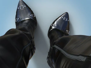High boots over the knee boots style 3D Model