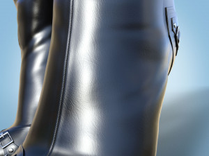 High boots over the knee boots style 3D Model