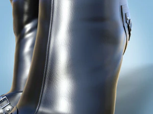 High boots over the knee boots style 3D Model