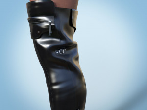 High boots over the knee boots style 3D Model