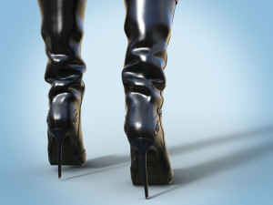 High boots over the knee boots style 3D Model