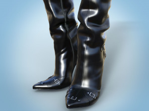 High boots over the knee boots style 3D Model