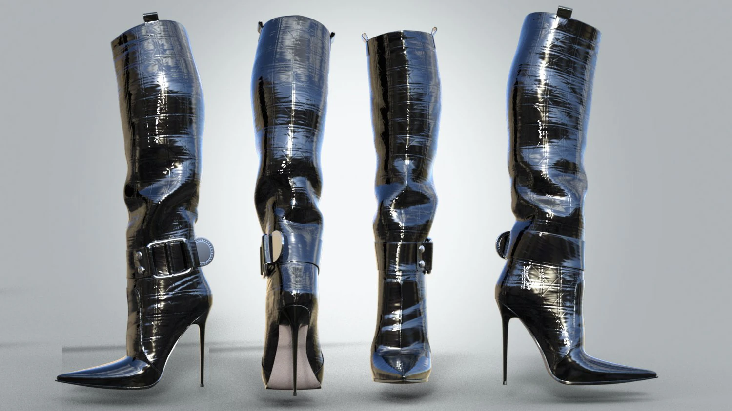 Boots GIANMARCO LORENZI 3D Model .c4d .max .obj .3ds .fbx .stl .blend 