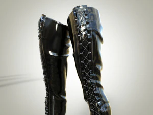 Platform High Tread Boots 3D Model
