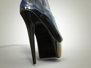 Platform High Tread Boots 3D Model